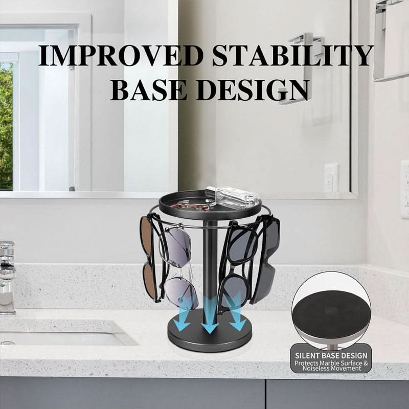 AstraRack 360 Degree Rotating Glasses Stand for Elegant Organization
