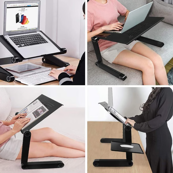 Ergonomický stojan na notebook AeroFlex Pro s otočným kloubem o 360 stupňů pro domácí kancelář