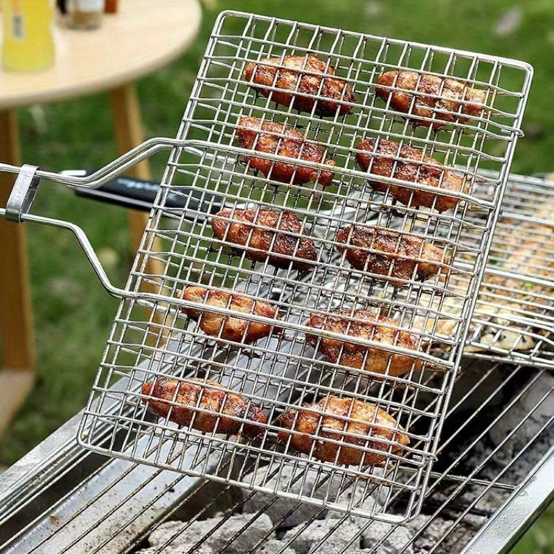 Erős grillkosár a könnyű szabadtéri sütéshez