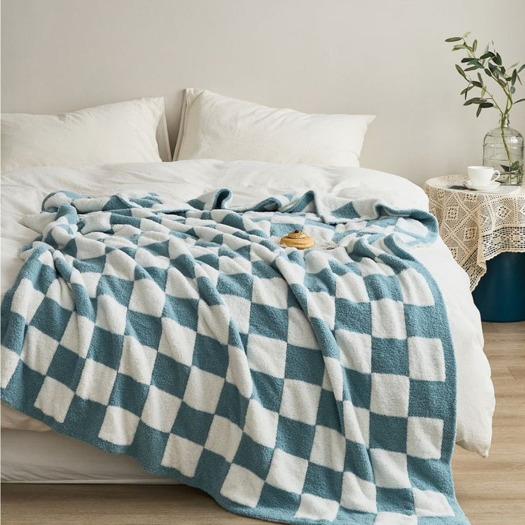 Plaid douillet en tricot pour canapé, confort au quotidien