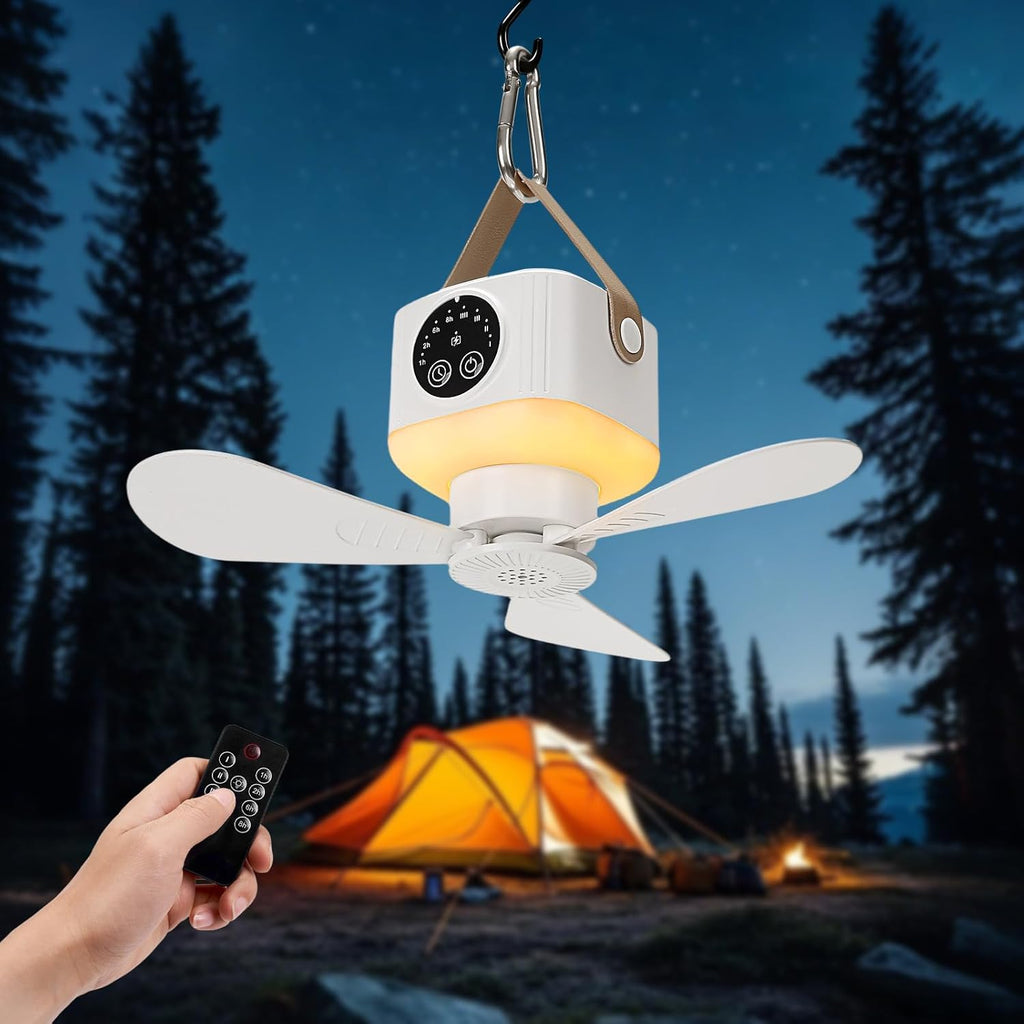 Genopladelig campingventilator