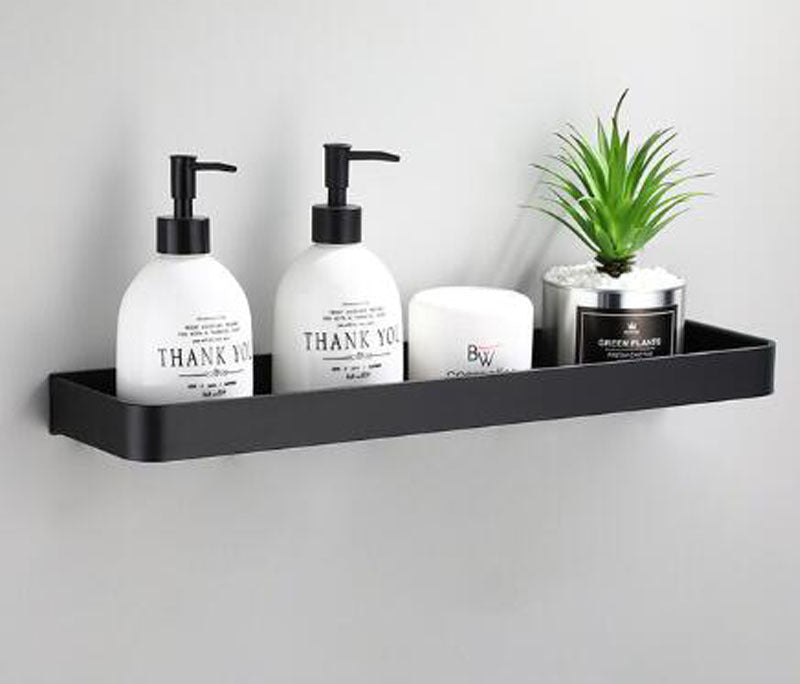 Kellan Black Space Aluminum Wall Mount Bathroom Rack Organizer