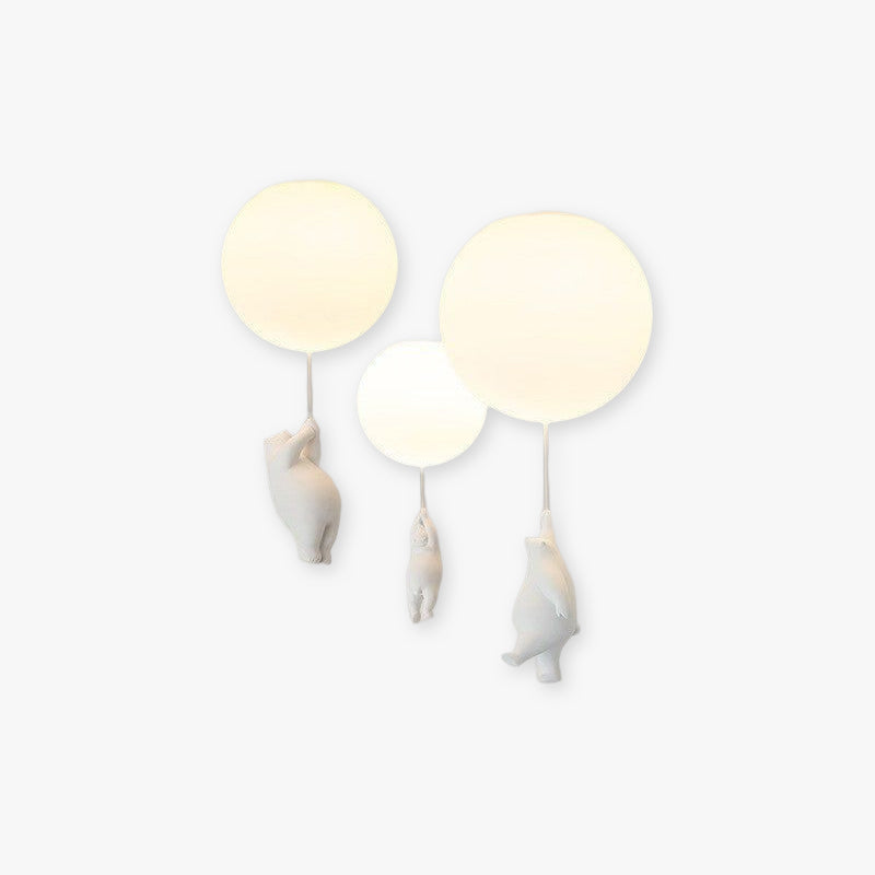 Závěsná lampa Cora Bear Balloon pro dětský pokoj, stropní dekorace