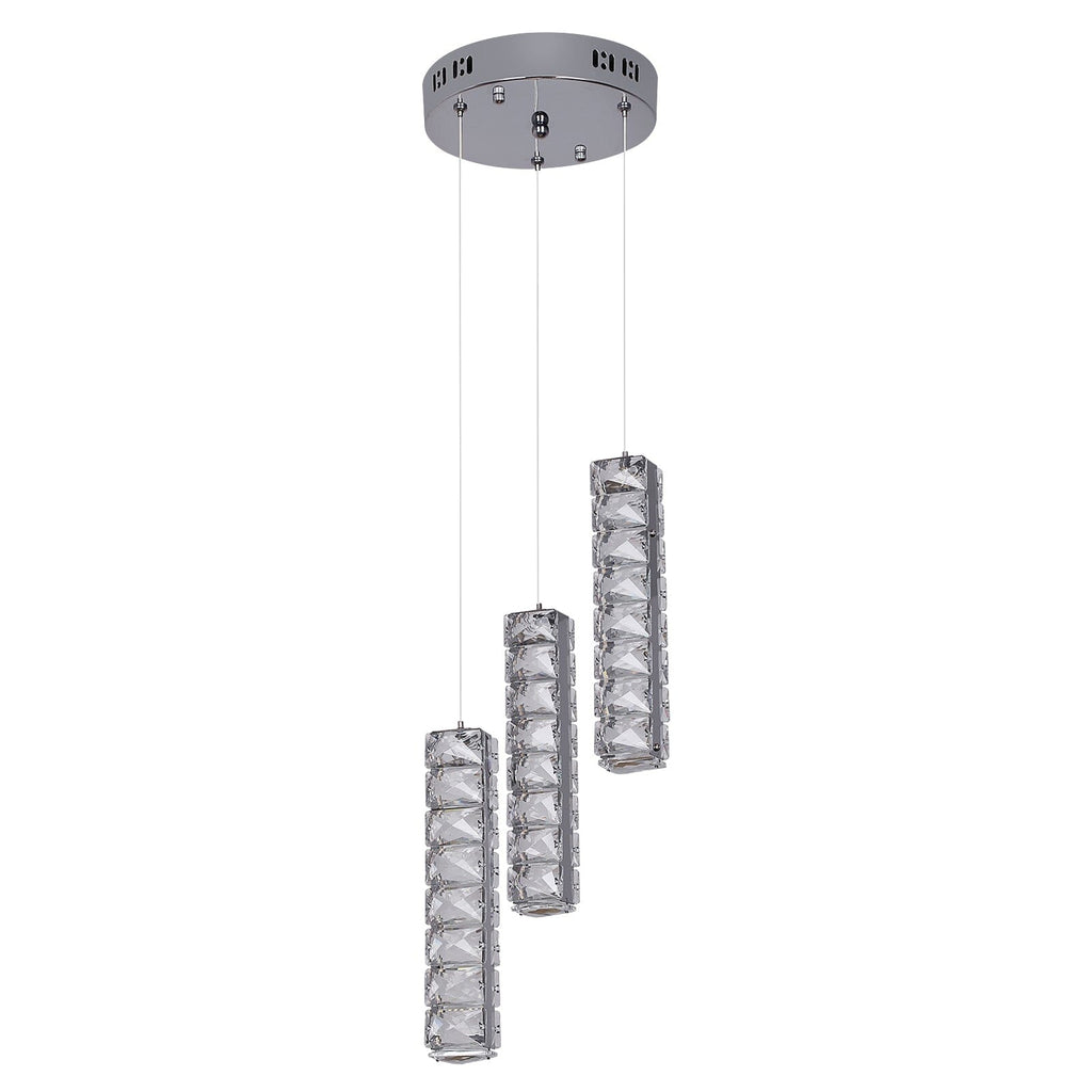 Lumina cylinder krystal LED lysekrone til stuer