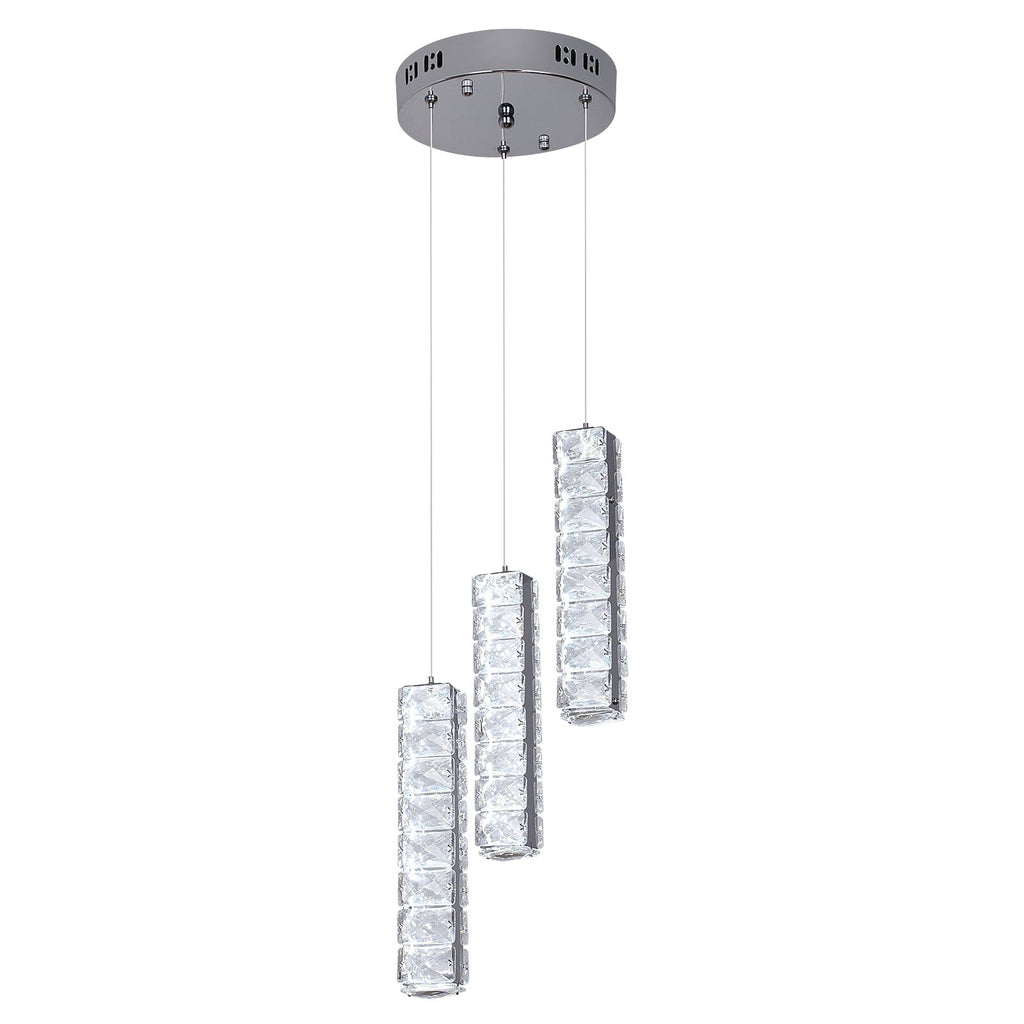 Lumina cylinder krystal LED lysekrone til stuer