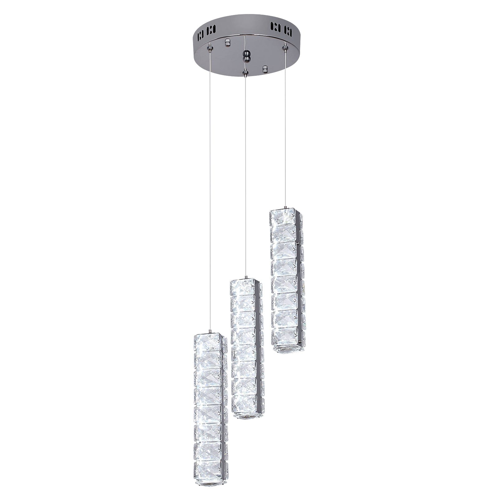 Lumina cylinder krystal LED lysekrone til stuer