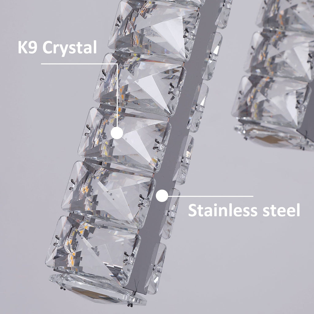 Lumina cylinder krystal LED lysekrone til stuer