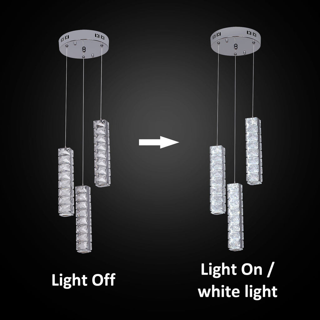 Lumina cylinder krystal LED lysekrone til stuer
