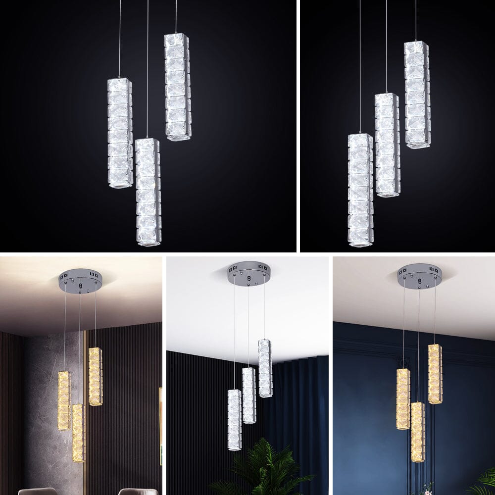 Lumina cylinder krystal LED lysekrone til stuer