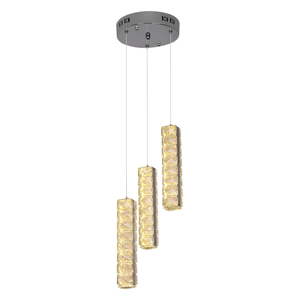 Lumina cylinder krystal LED lysekrone til stuer