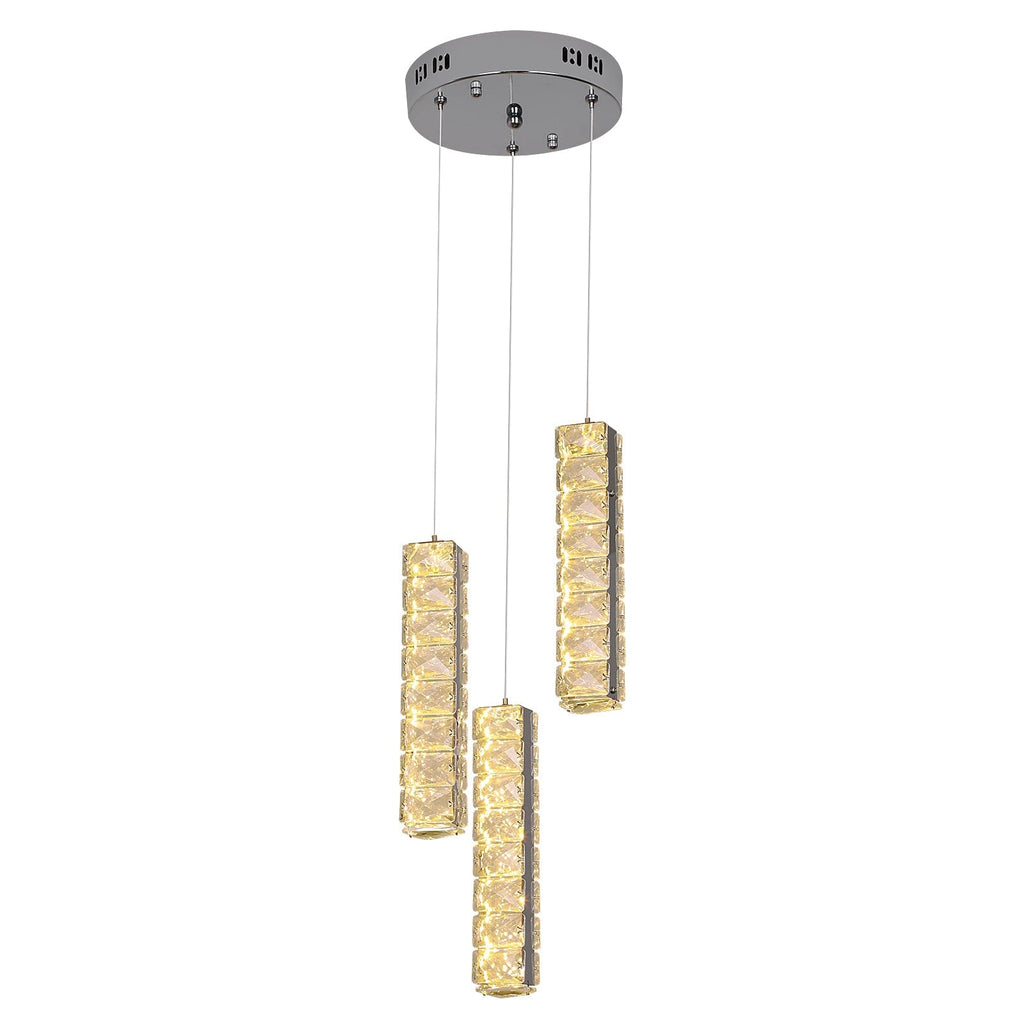 Lumina cylinder krystal LED lysekrone til stuer