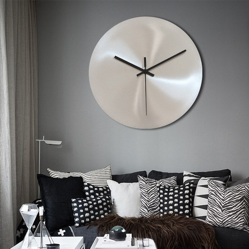Sleek Stainless Steel Minimalist Wall Clock For Modern Homes