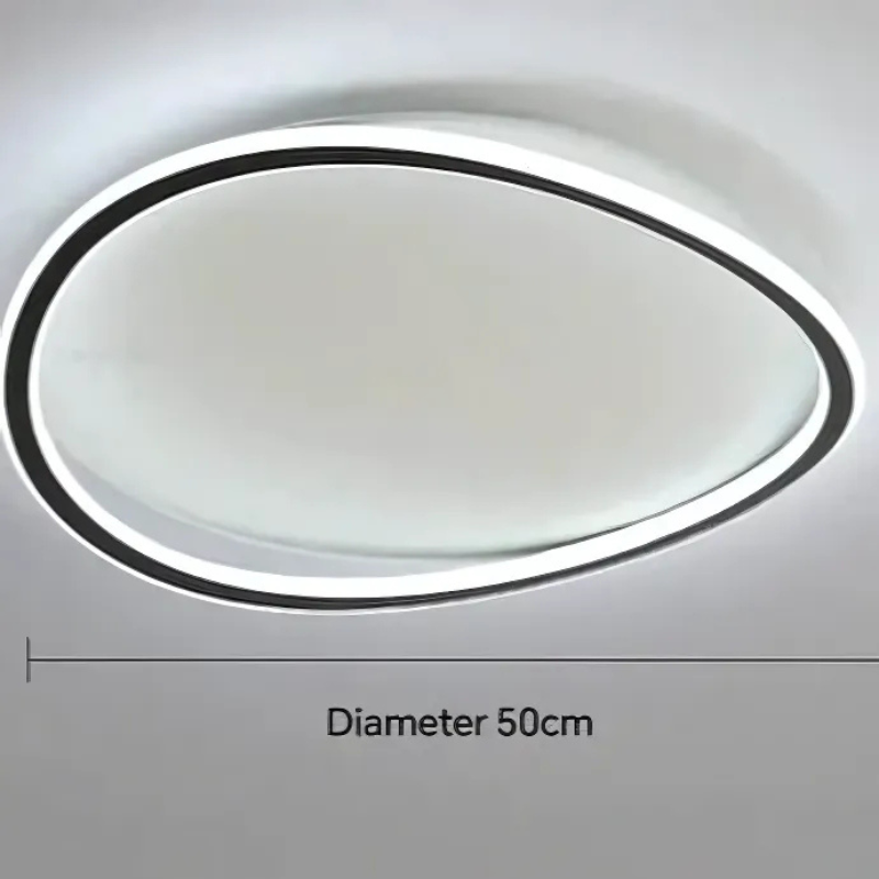 Novae Moderne skulpturale LED-Deckenleuchte in mattem Schwarz