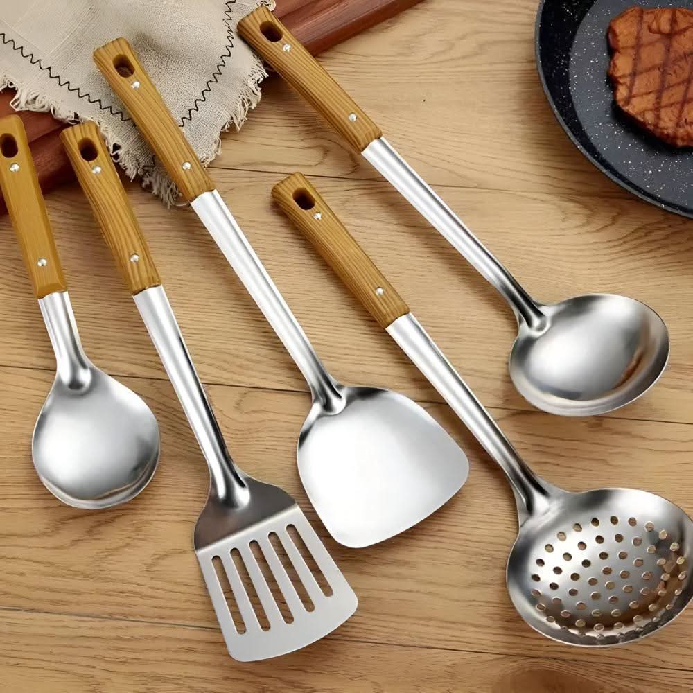 Luxury Stainless Steel Kitchen Utensil Set With Elegant Design And Durability
