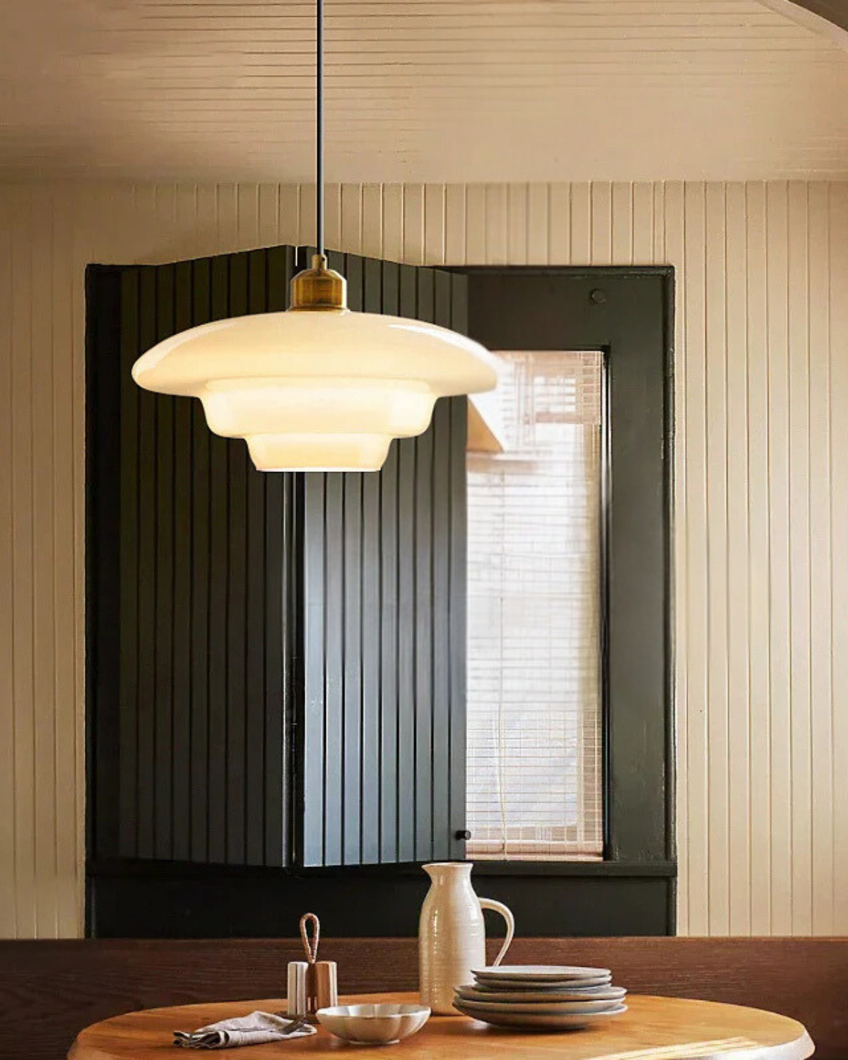 Luselle Cloud Pendant Ceiling Light In Retro Opal Glass