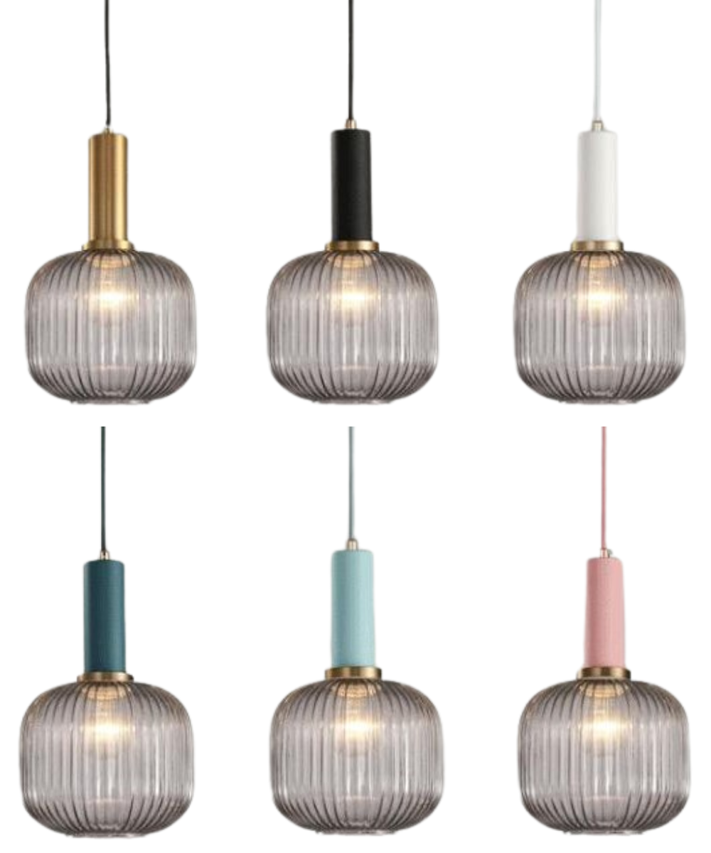 Larken | Vintage Stil Teksturerede Glasophængslamper