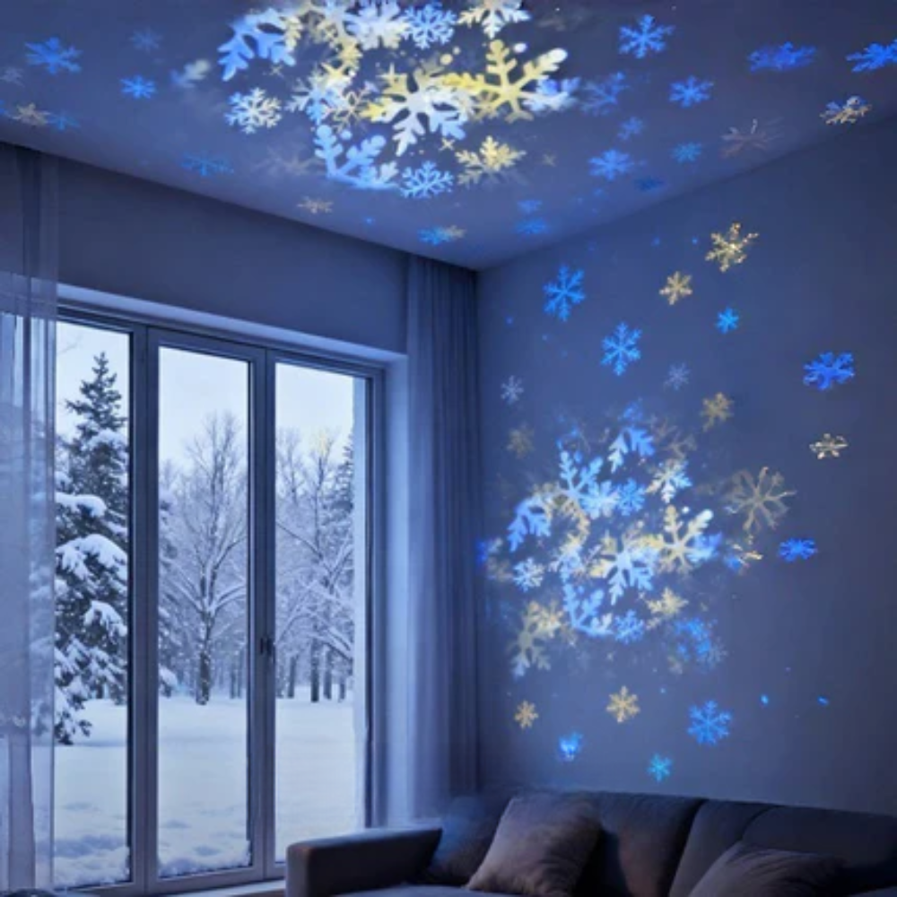 Rotating LED Projector Light for Immersive Room Ambiance