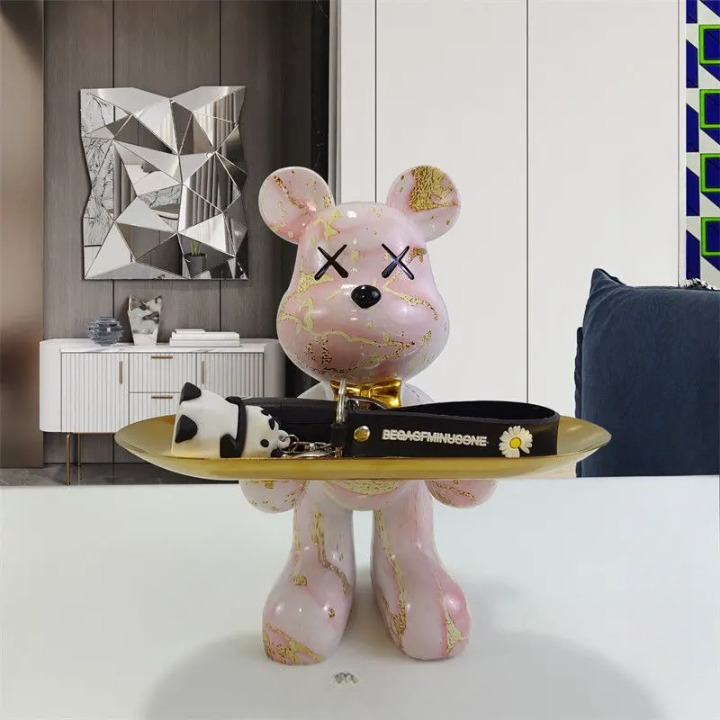 Hjemme Øl Kunstnerisk Dekorationsbakke Statuer Til Nøgler Og Små Skatte