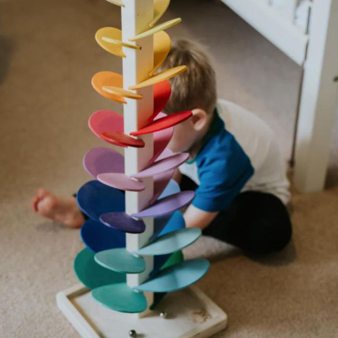 NovaTree Rainbow Marble Toy Tower With Bright Sounds For Kids