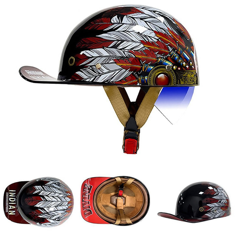 Classic Baseball Style DOT Approved Motorcycle Helmet For Riders