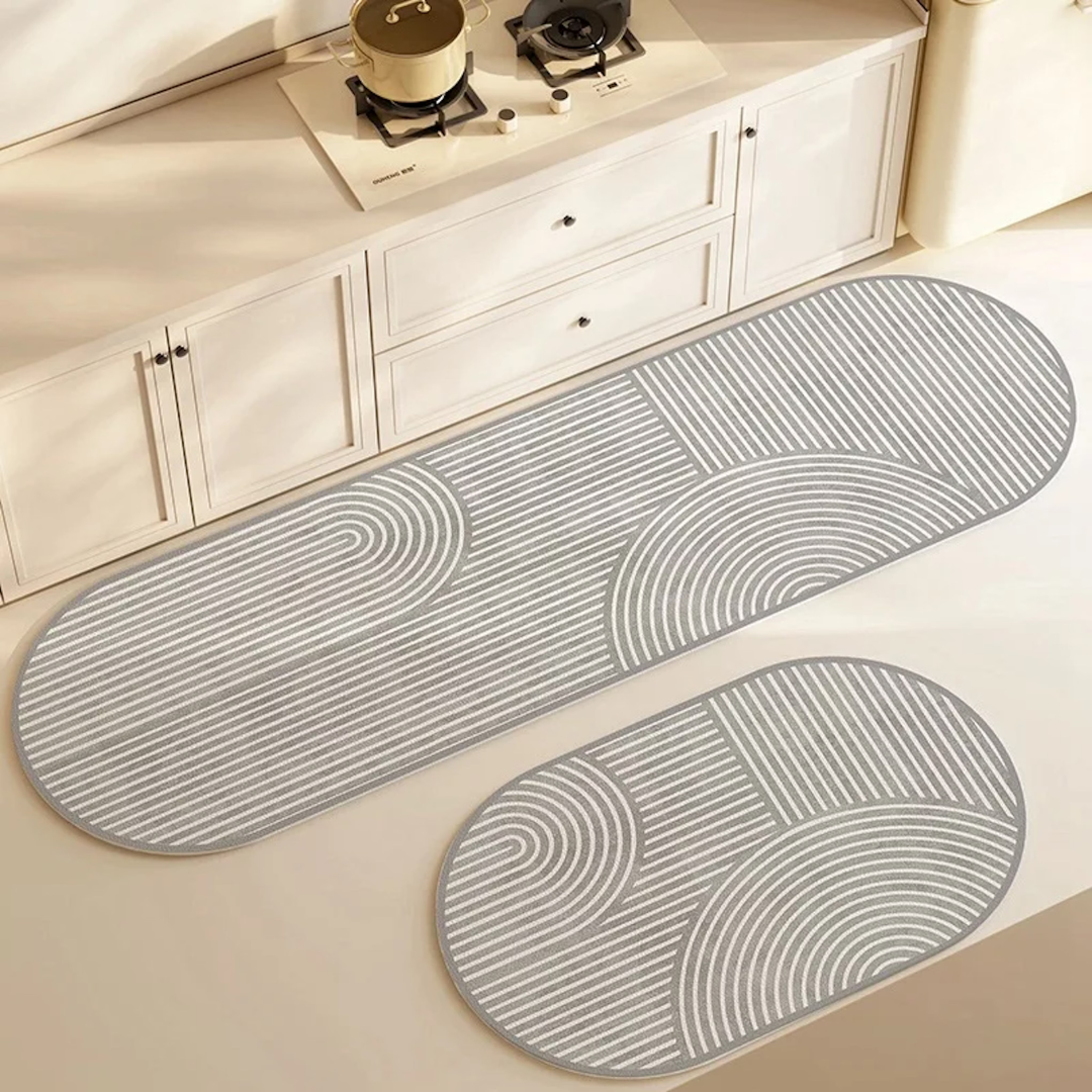 Grippy Quick-Dry Absorbent Kitchen Floor Mat For Dining Spaces