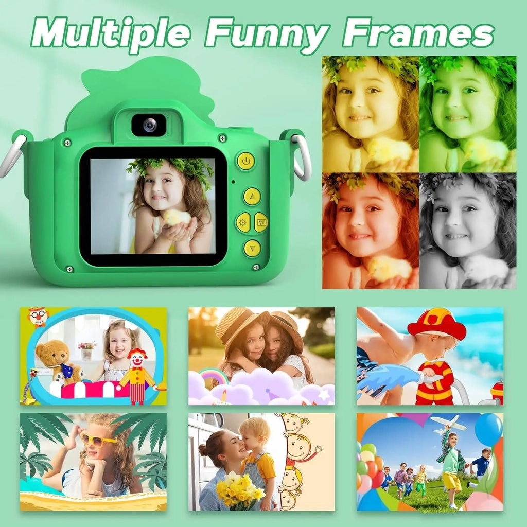 DinoVista Kids Camera With 1080p HD Dinosaur Design