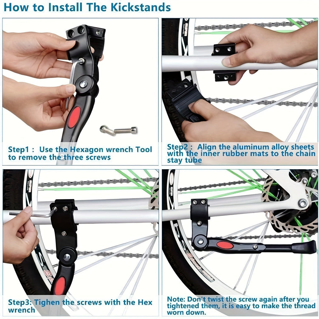 Adjustable Aluminum Kickstand For MTB City And E Bikes