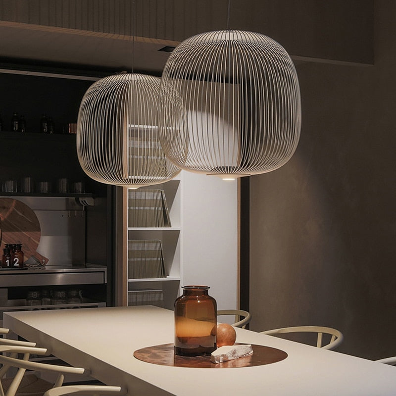 Suspension géométrique Spokes pour plafond, luminaire décoratif