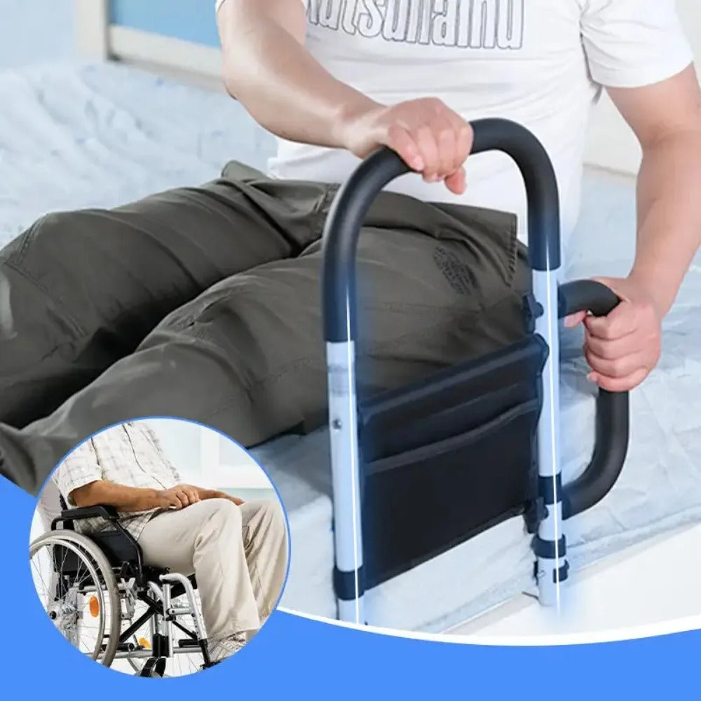 سكة مساعدة سرير قابلة للتعديل مع درابزين جانبي لأمان وحركة كبار السن