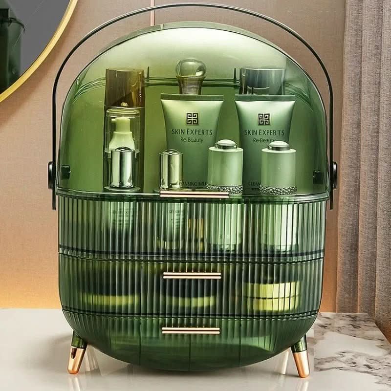 AuraGlow Makeup Organizer Dustproof and Waterproof Cosmetic Box With Elegant Design