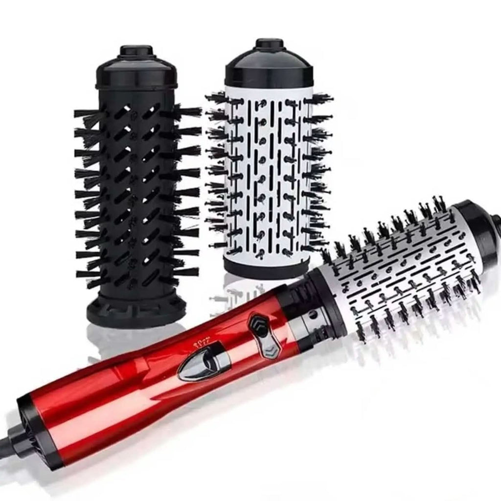 GlamNova 3-In-1 Electric Hair Styler With Hairdryer, Brush And Curling Iron