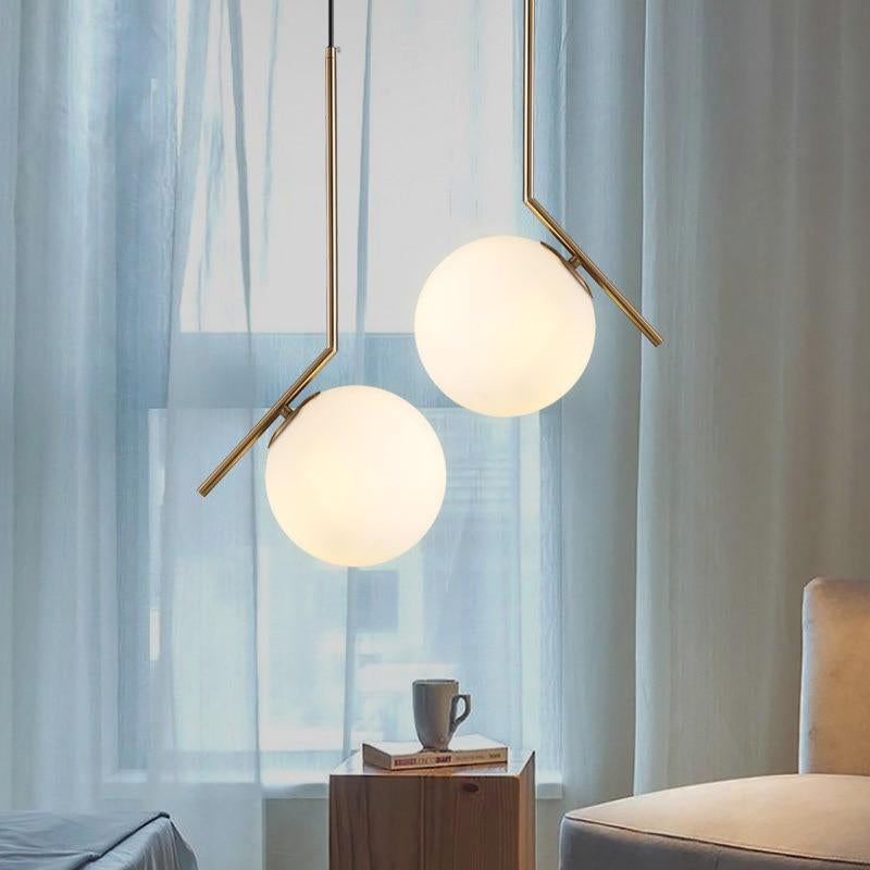 Lampe suspendue IC Globe pour plafond, éclairage contemporain pour la maison