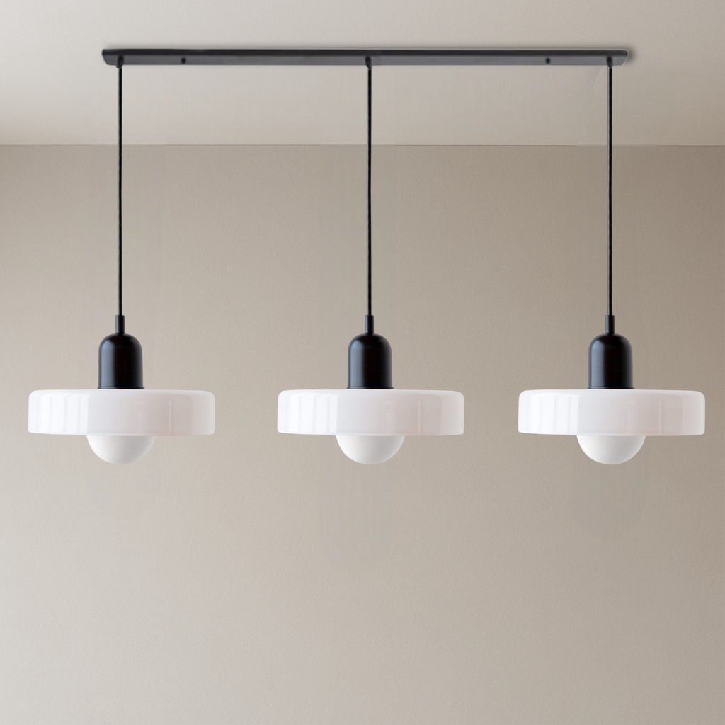 3-light Bauhaus pendant lamp glass G9 warm white dining room lighting modern design ceiling lamp colored glass