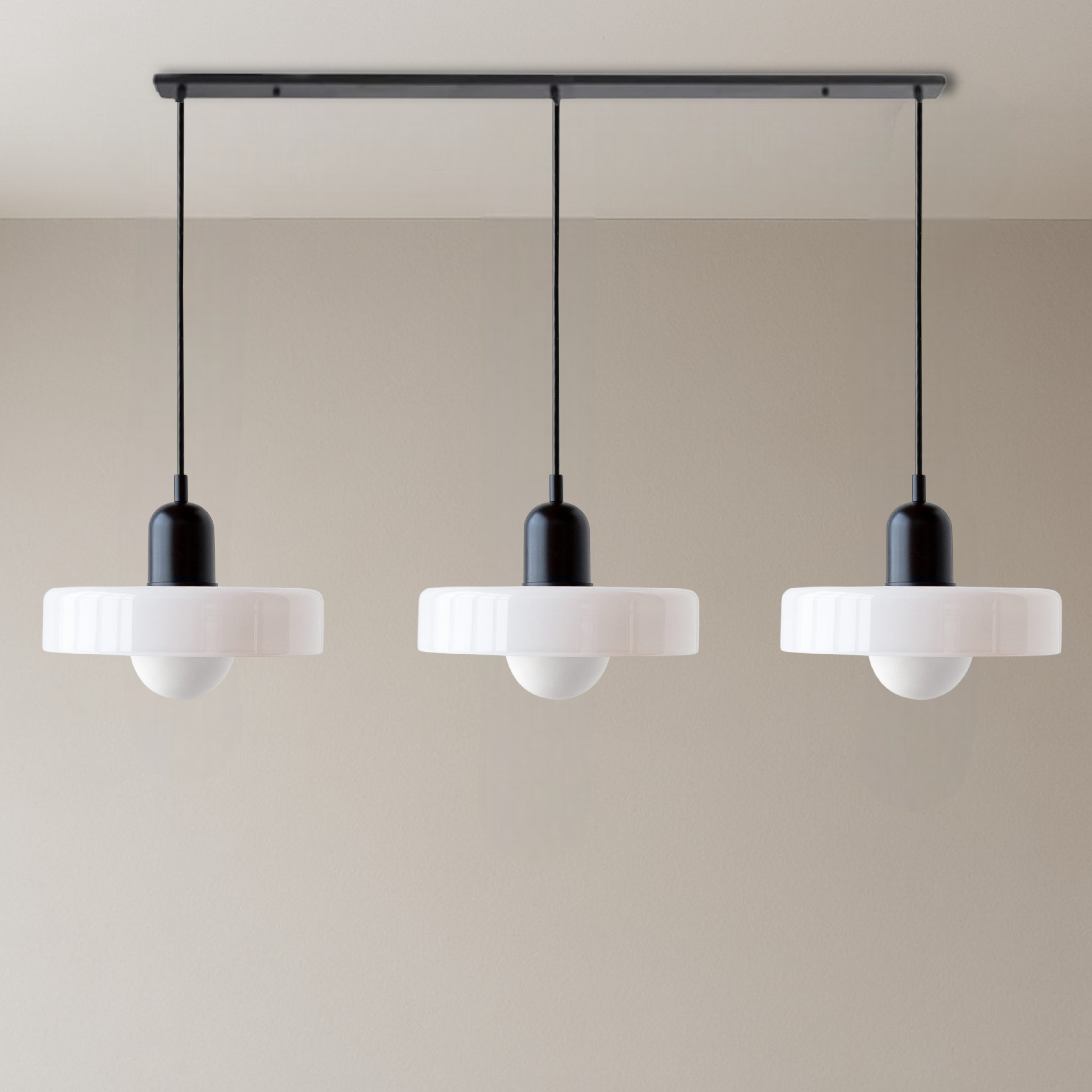 3-light Bauhaus pendant lamp glass G9 warm white dining room lighting modern design ceiling lamp colored glass