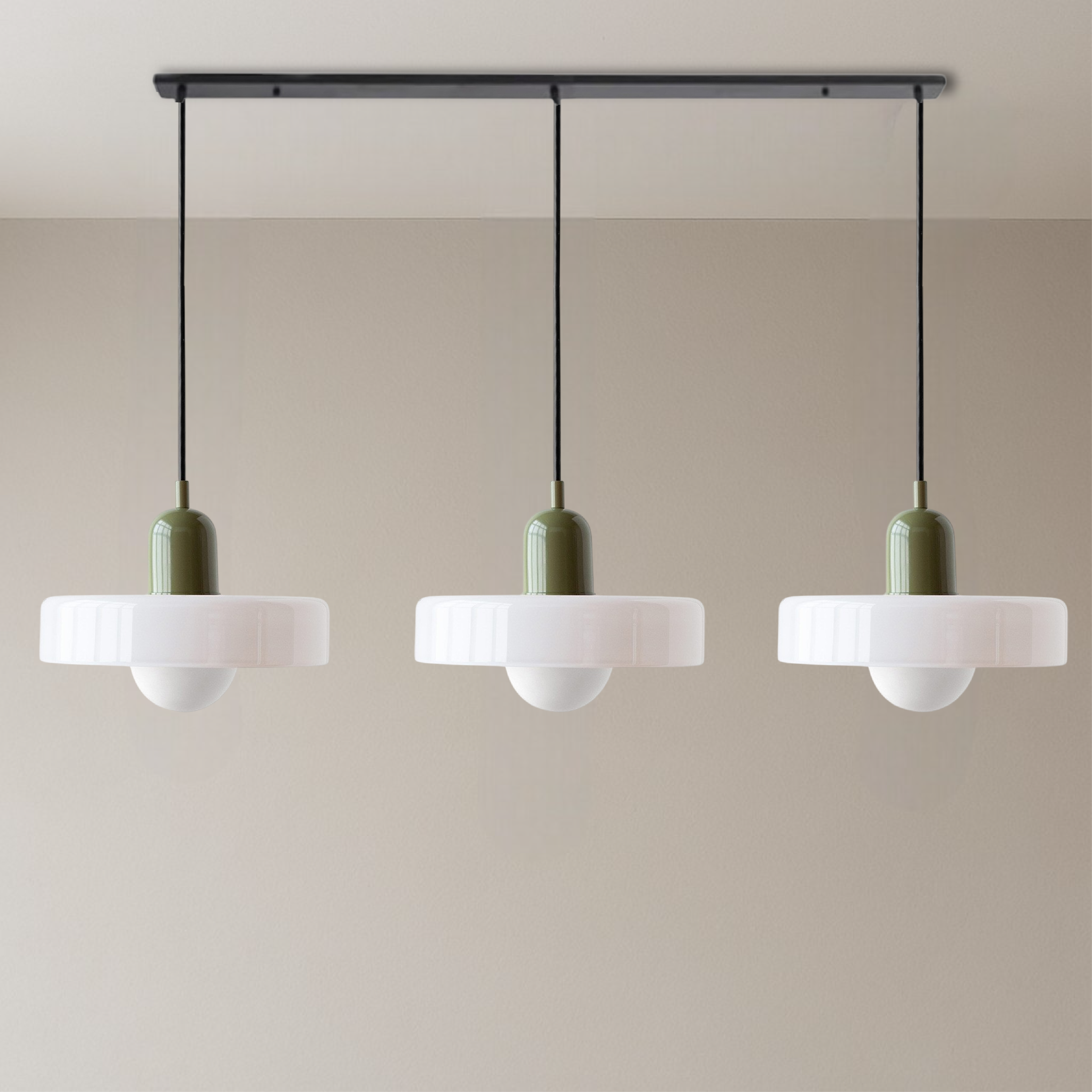 3-light Bauhaus pendant lamp glass G9 warm white dining room lighting modern design ceiling lamp colored glass