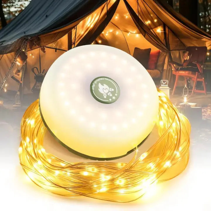 Magnetická 4v1 kempingová lampa s USB nabíjecí powerbankou a RGB světly