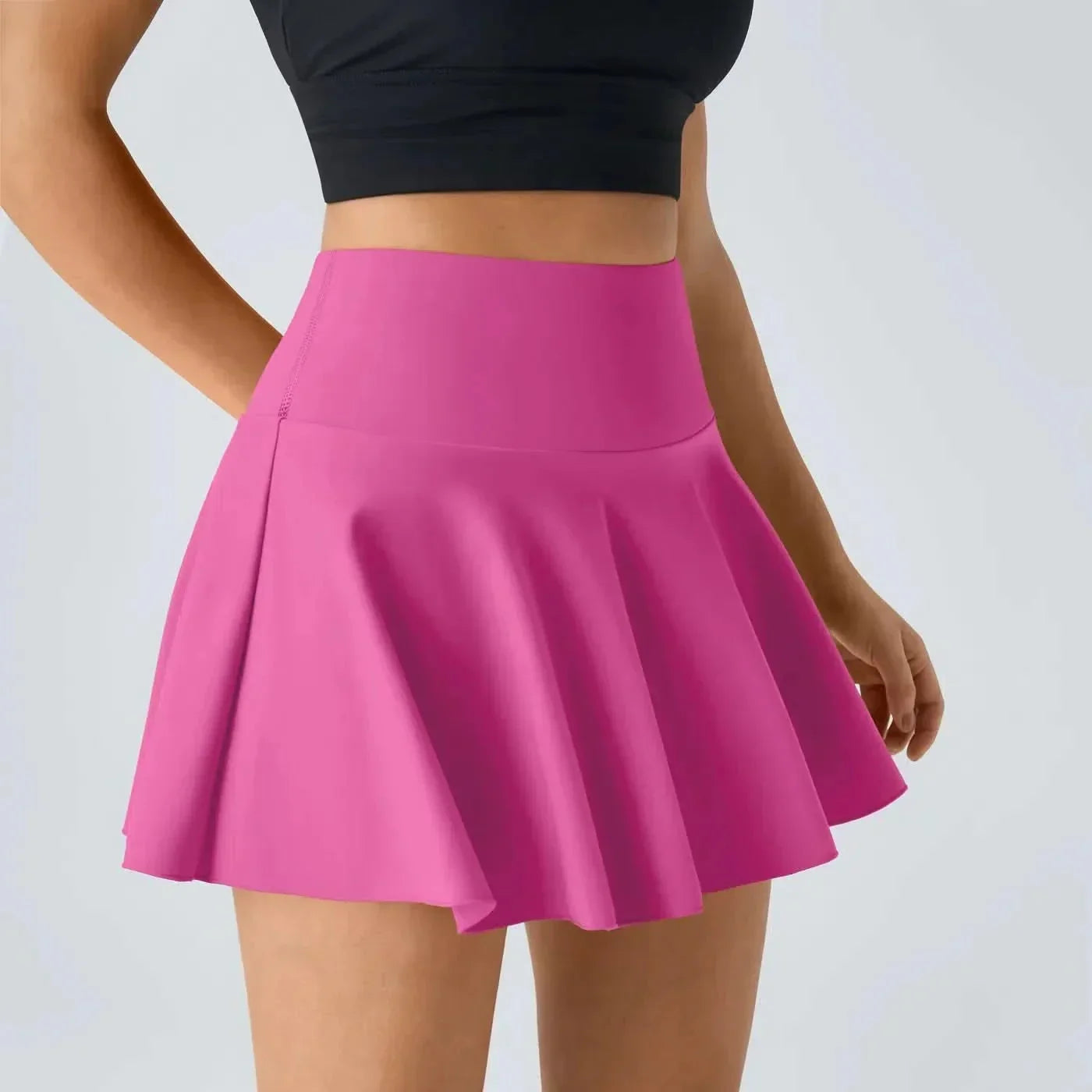 AeroLuxe 2v1 vzdušná tenisová sukně s integrovanými šortkami a ochranou UPF50 Plus