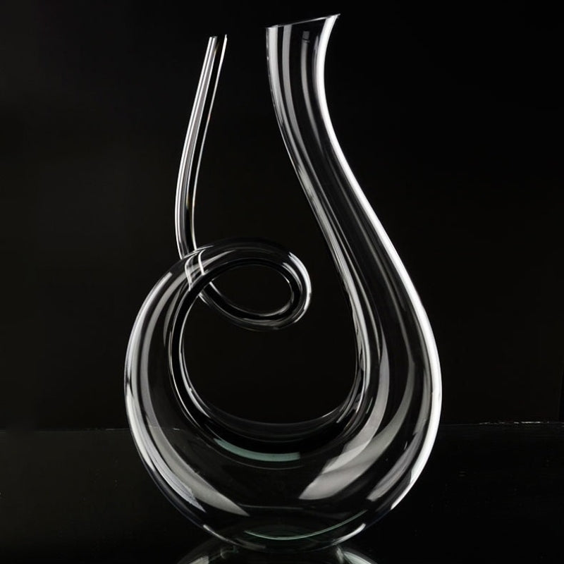 Decantador de vino Mendocino Twist con cristal para mesas modernas