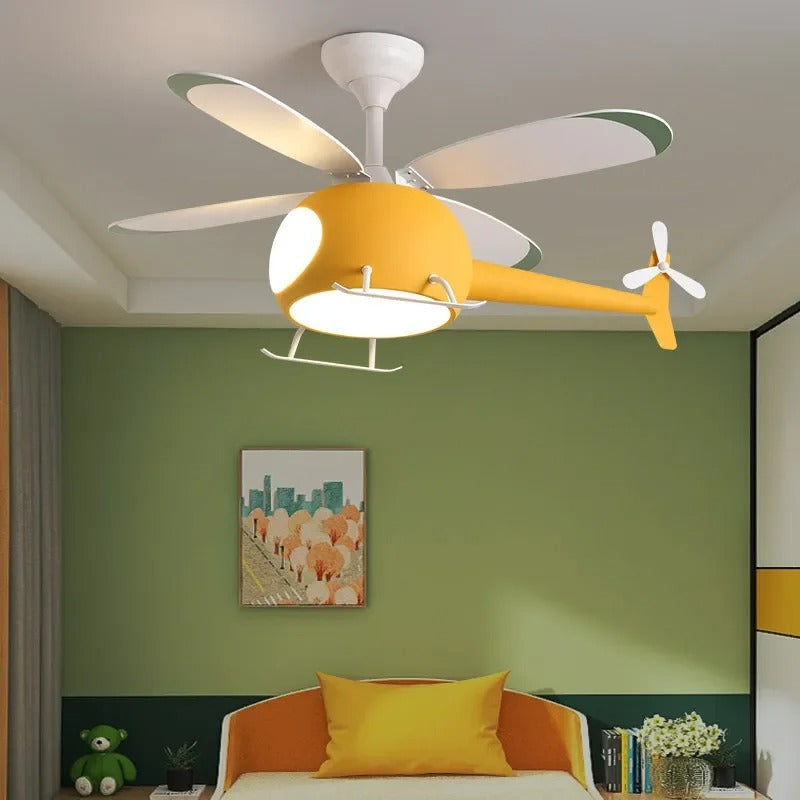 AuroraWhirl Kids Lighting Fan For Bedroom Airflow Glow Cozy