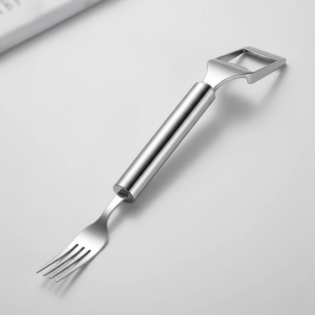 FruitEase Duo Fruit Cutter With Integrated Fork For Quick Snack Enjoyment