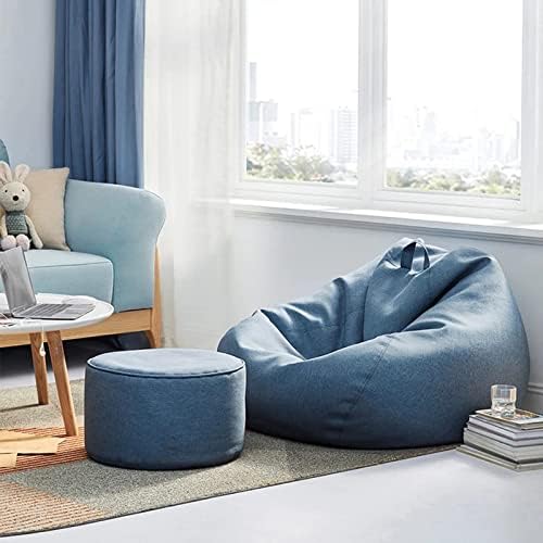AzureWeave Luxury Linen Bean Bag Ergonomic And Stylish Comfort Seating | Fervei