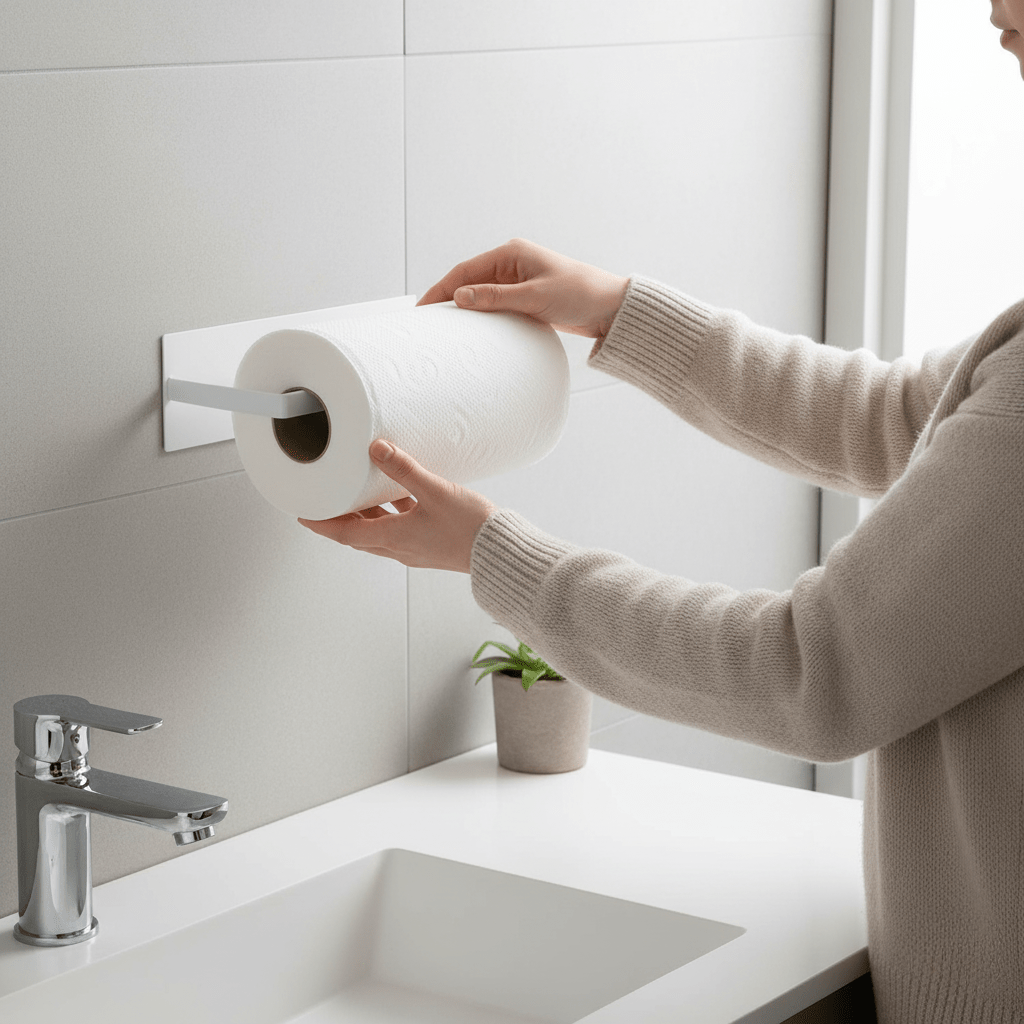IronNest Mount Robust Paper Towel Holder With Iron Construction Easy To Install