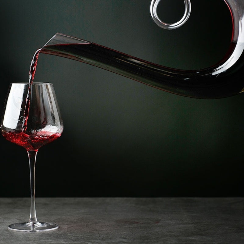 Decantador de vino Mendocino Twist con cristal para mesas modernas