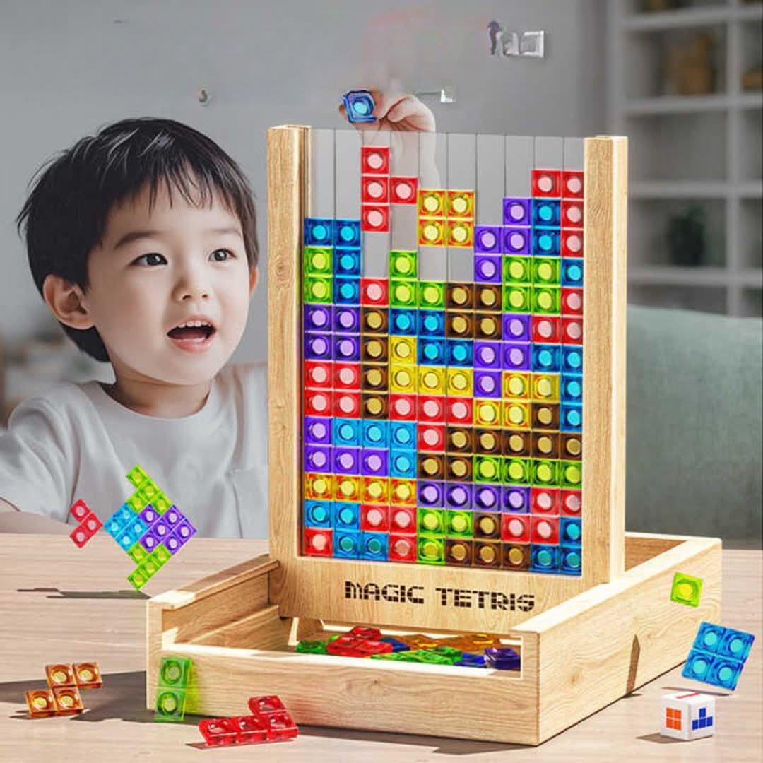 GreenCube Tetris Board Sustainable Puzzle Game for the Whole Family