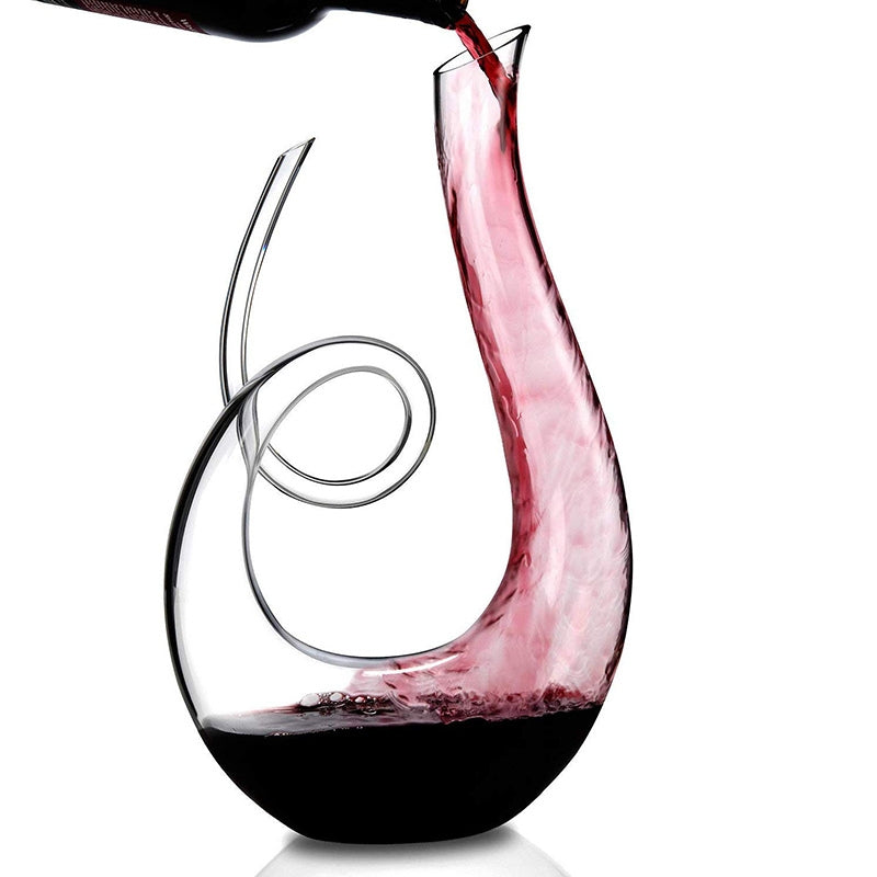 Decantador de vino Mendocino Twist con cristal para mesas modernas