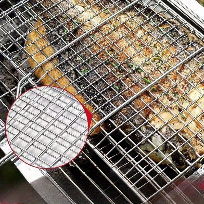 Erős grillkosár a könnyű szabadtéri sütéshez