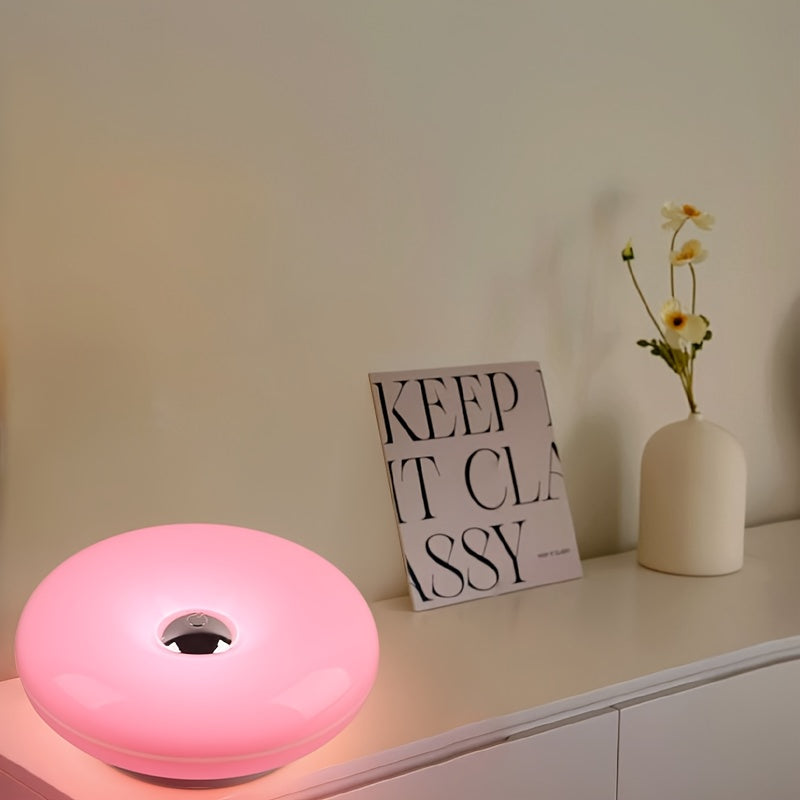 Lampada a forma di ciambella arancione moderna per un'illuminazione ambientale elegante