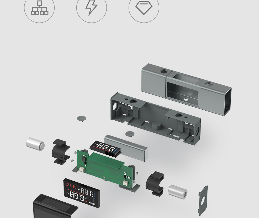 360° Level with LED Display – Professional Cross Line Laser for Perfect Alignment
