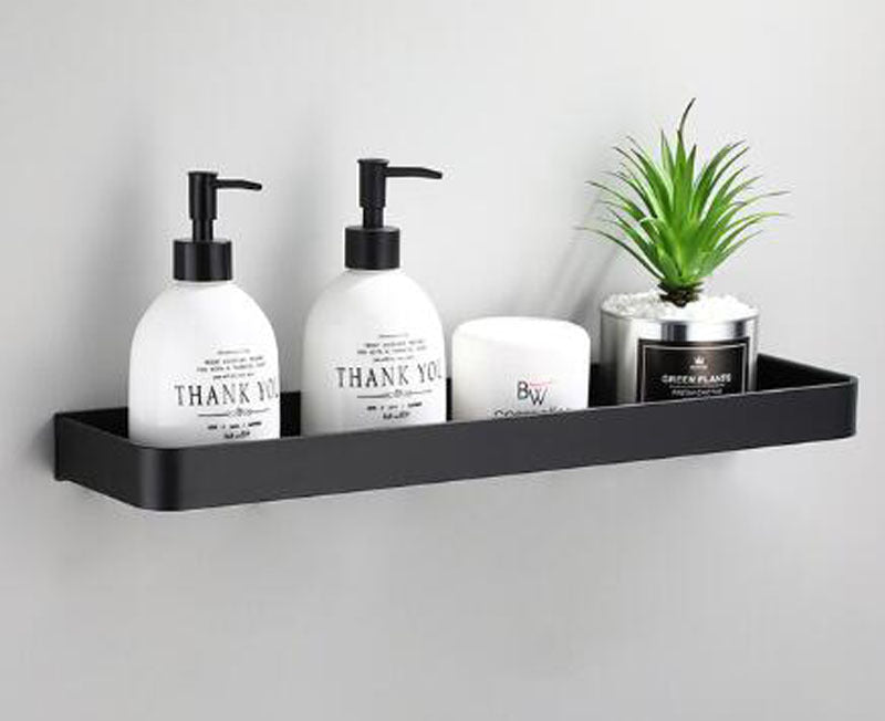 Kellan Black Space Aluminum Wall Mount Bathroom Rack Organizer