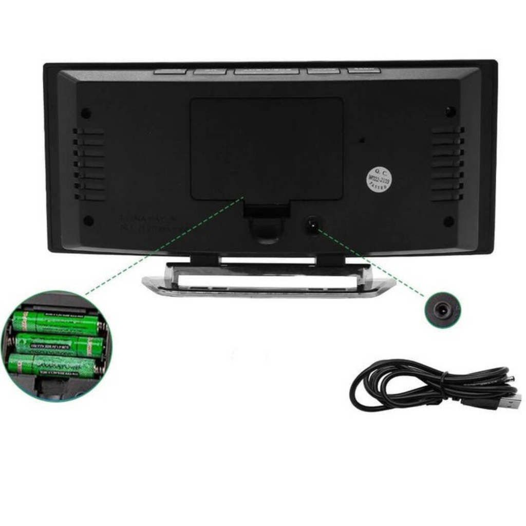 LumaSync LED Clock With Alarm For Modern Nightstands Daily Use